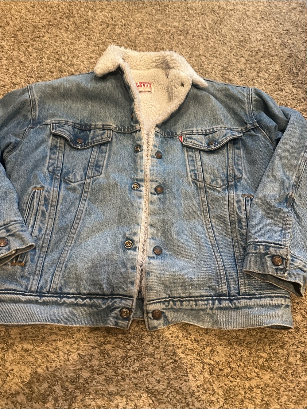 Levi's Vintage  Blue Denim Sherpa Jacket